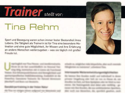 Tina Rehm, Profil im Trainer Magazin Nov. '16